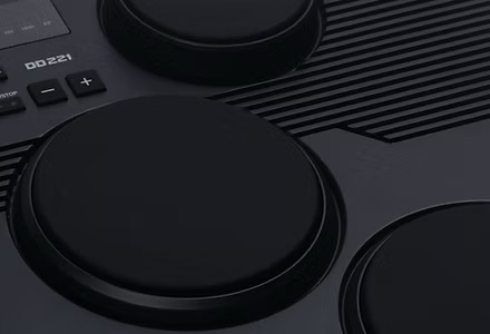 MEDELI DD221 แพดกลองไฟฟ้าพกพา พร้อมไม้กลองและแป้นเหยียบ