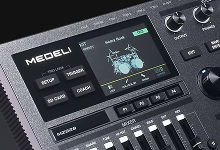 MEDELI MZ923 กลองไฟฟ้าฟูลไซส์ ดีไซน์สวย ใช้งานได้ทั้งในบ้านและเวทีแสดง